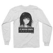 anime-manga-japanese-t-shirts-clothing-apparel-streetwear-It Never Ends • Long Sleeve Tee (Front & Back)-mochiclothing