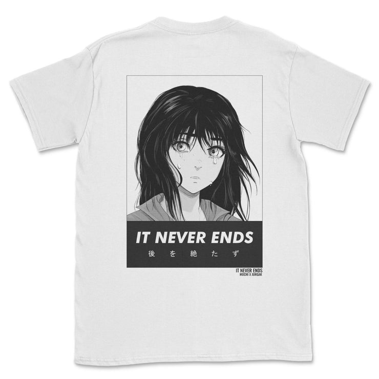 anime-manga-japanese-t-shirts-clothing-apparel-streetwear-It Never Ends • T-Shirt (Front & Back)-mochiclothing