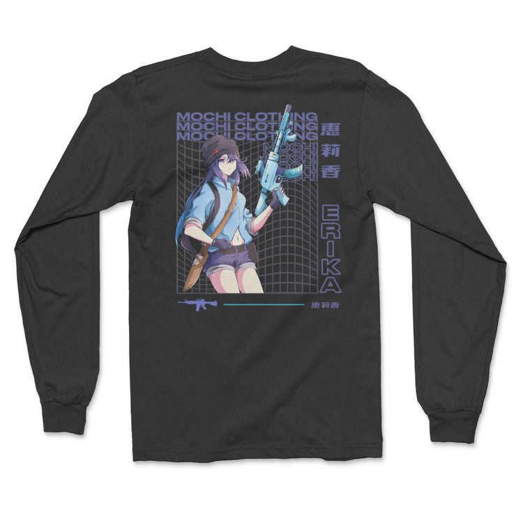 anime-manga-japanese-t-shirts-clothing-apparel-streetwear-Erika • Long Sleeve Tee (Front & Back)-mochiclothing