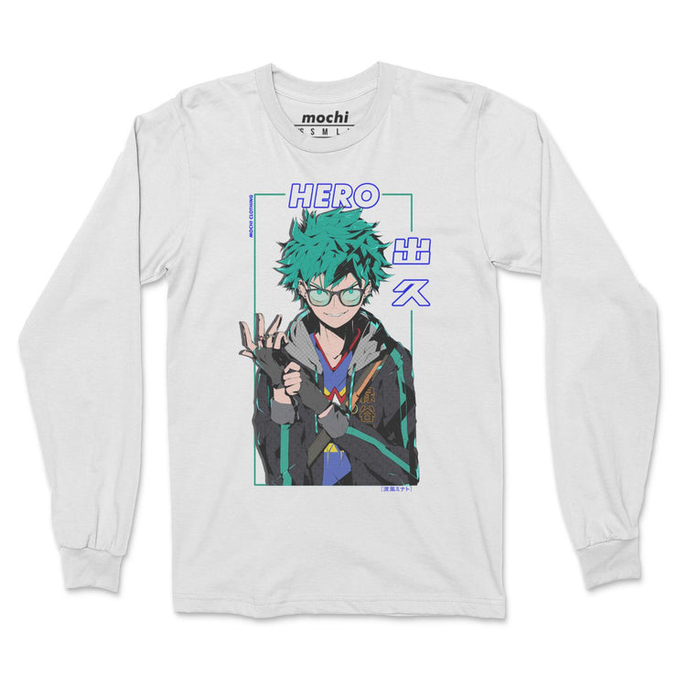anime-manga-japanese-t-shirts-clothing-apparel-streetwear-Hero • Long Sleeve Tee-mochiclothing