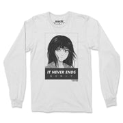 anime-manga-japanese-t-shirts-clothing-apparel-streetwear-It Never Ends • Long Sleeve Tee (Front Only)-mochiclothing