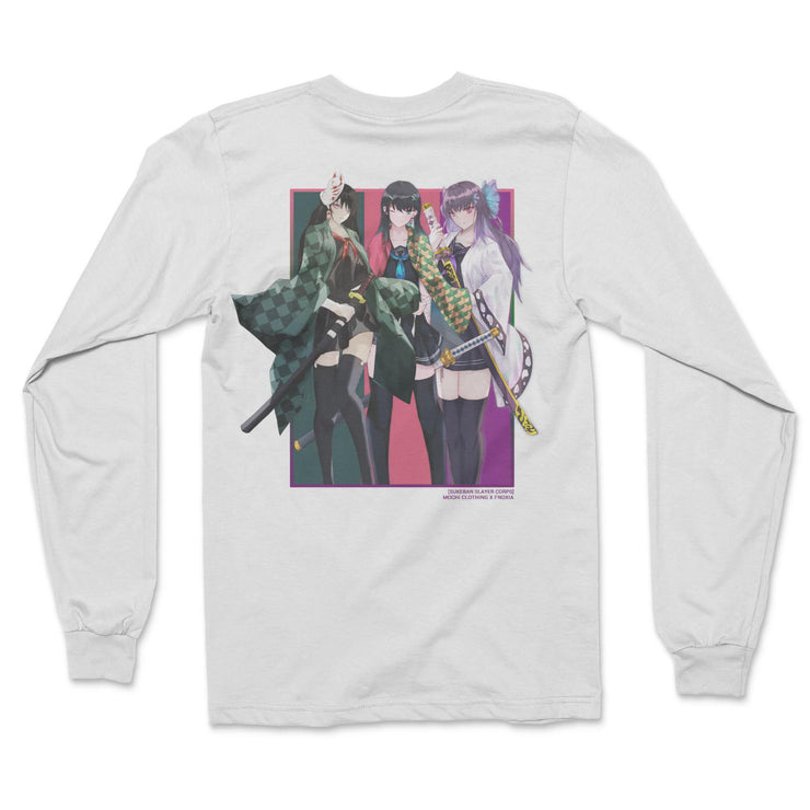 anime-manga-japanese-t-shirts-clothing-apparel-streetwear-Sukeban Trio • Long Sleeve Tee (Front & Back)-mochiclothing